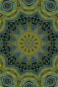 Preview wallpaper pattern, abstraction, kaleidoscope, green