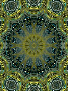 Preview wallpaper pattern, abstraction, kaleidoscope, green