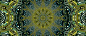 Preview wallpaper pattern, abstraction, kaleidoscope, green