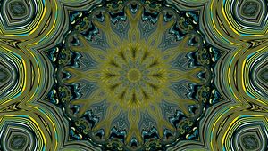 Preview wallpaper pattern, abstraction, kaleidoscope, green