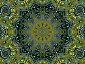 Preview wallpaper pattern, abstraction, kaleidoscope, green