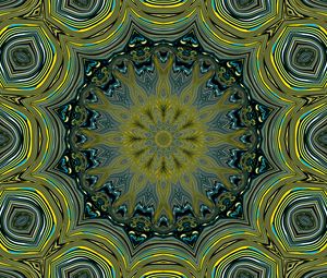 Preview wallpaper pattern, abstraction, kaleidoscope, green