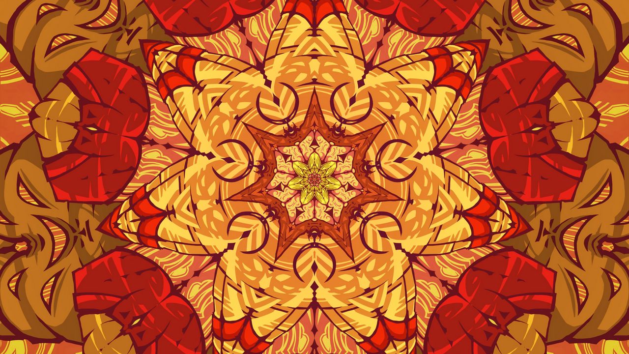 Wallpaper pattern, abstraction, mandala, colorful