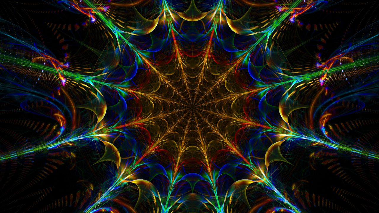 Wallpaper pattern, abstraction, web, symmetry, colorful
