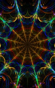 Preview wallpaper pattern, abstraction, web, symmetry, colorful