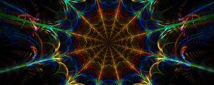 Preview wallpaper pattern, abstraction, web, symmetry, colorful