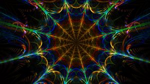 Preview wallpaper pattern, abstraction, web, symmetry, colorful