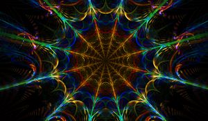 Preview wallpaper pattern, abstraction, web, symmetry, colorful