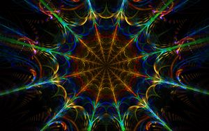 Preview wallpaper pattern, abstraction, web, symmetry, colorful