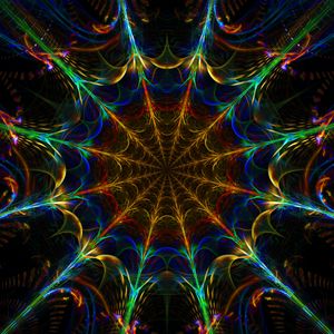 Preview wallpaper pattern, abstraction, web, symmetry, colorful