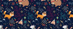 Preview wallpaper pattern, animals, nature, wild, art