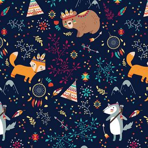 Preview wallpaper pattern, animals, nature, wild, art