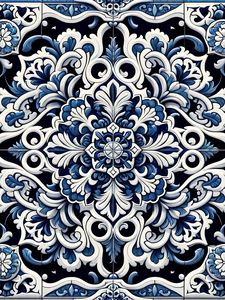 Preview wallpaper pattern, background, abstraction, blue, white