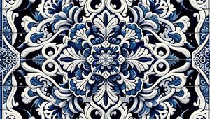 Preview wallpaper pattern, background, abstraction, blue, white