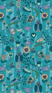 Preview wallpaper pattern, background, surface, owls, birds