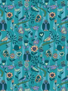 Preview wallpaper pattern, background, surface, owls, birds
