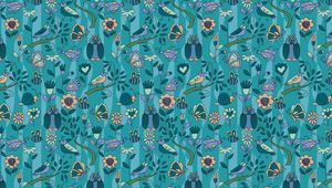 Preview wallpaper pattern, background, surface, owls, birds