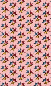 Preview wallpaper pattern, birds, swallows, colorful, flight