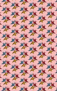 Preview wallpaper pattern, birds, swallows, colorful, flight