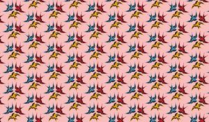 Preview wallpaper pattern, birds, swallows, colorful, flight