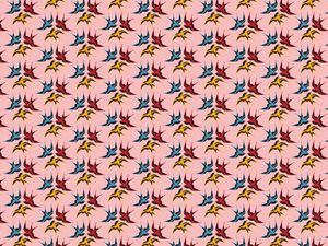 Preview wallpaper pattern, birds, swallows, colorful, flight