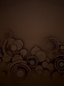 Preview wallpaper pattern, circles, chocolate, white