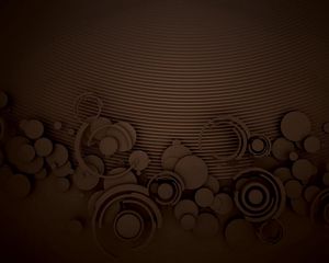 Preview wallpaper pattern, circles, chocolate, white