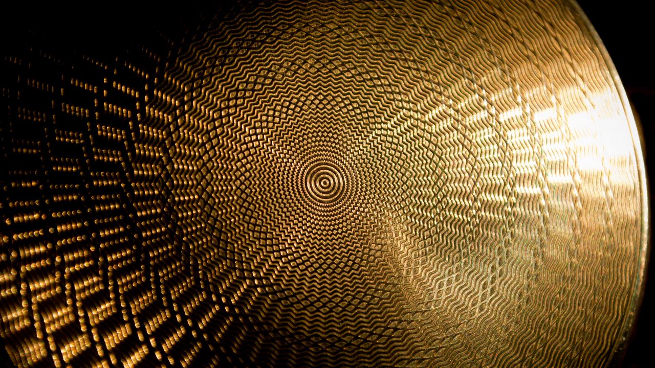 Wallpaper pattern, circles, surface, gold, texture