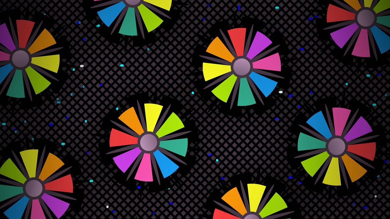 Wallpaper pattern, color, flowers, circles, petals