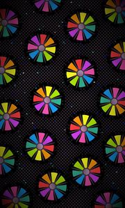 Preview wallpaper pattern, color, flowers, circles, petals