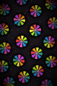 Preview wallpaper pattern, color, flowers, circles, petals