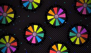 Preview wallpaper pattern, color, flowers, circles, petals