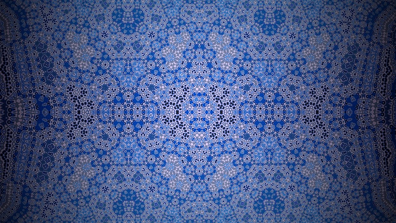 Wallpaper pattern, dots, shapes, abstraction, blue