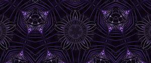 Preview wallpaper pattern, flower, purple, abstraction