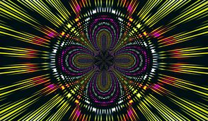 Preview wallpaper pattern, flower, rays, shapes, bright