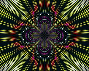 Preview wallpaper pattern, flower, rays, shapes, bright