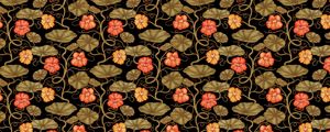 Preview wallpaper pattern, flowers, leaves, stems, plants