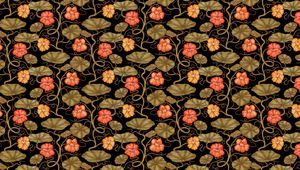 Preview wallpaper pattern, flowers, leaves, stems, plants