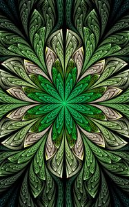 Preview wallpaper pattern, fractal, abstraction, green