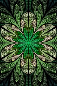 Preview wallpaper pattern, fractal, abstraction, green