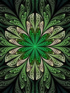 Preview wallpaper pattern, fractal, abstraction, green
