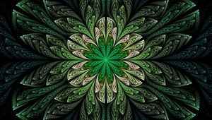 Preview wallpaper pattern, fractal, abstraction, green