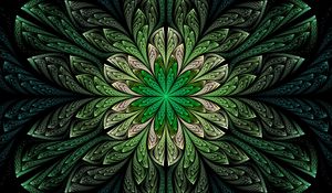 Preview wallpaper pattern, fractal, abstraction, green