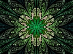 Preview wallpaper pattern, fractal, abstraction, green