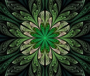 Preview wallpaper pattern, fractal, abstraction, green