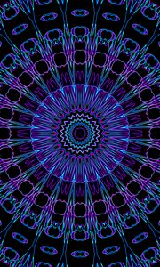 Preview wallpaper pattern, fractal, abstraction, blue, purple