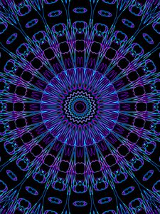 Preview wallpaper pattern, fractal, abstraction, blue, purple