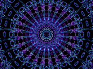 Preview wallpaper pattern, fractal, abstraction, blue, purple