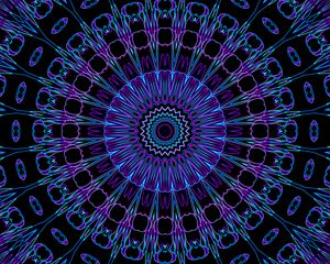 Preview wallpaper pattern, fractal, abstraction, blue, purple