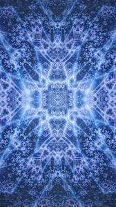 Preview wallpaper pattern, fractal, blue, glow, abstraction